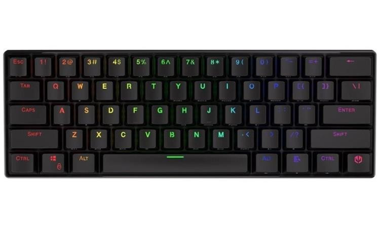 Endorfy herní klávesnice Thock Compact BR RGB /USB/ brown sw. / bezdrátová / mechanická / US layout / mini /černá RGB 