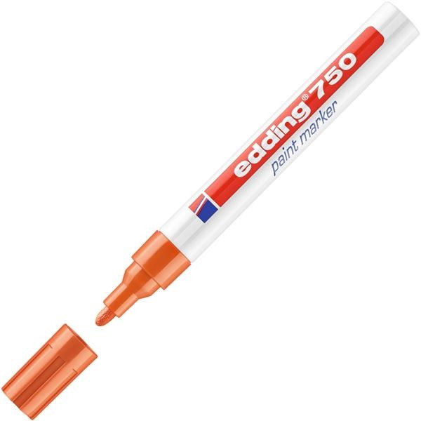 Lakový popisovač Edding 750, oranžový