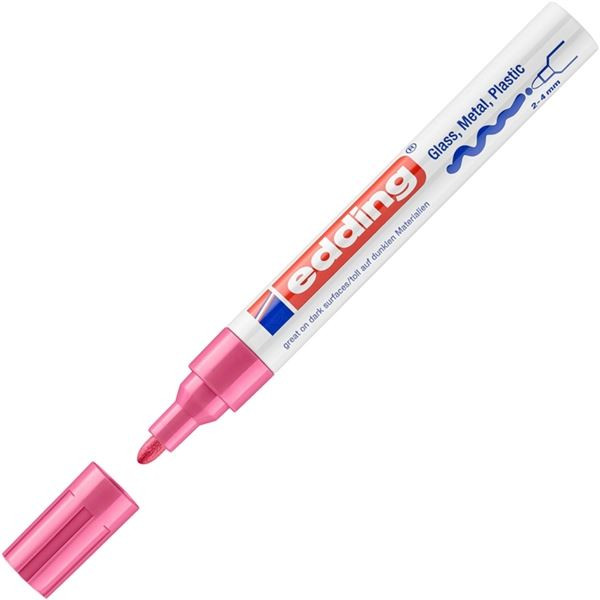 Lakový popisovač Edding 750, růžový