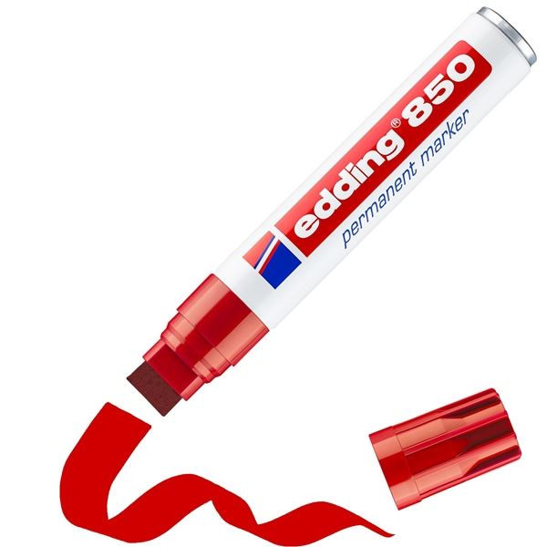 Permanentní popisovač Edding 850, červený