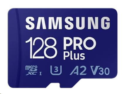 Samsung/micro SDXC/128GB/180MBps/Class 10/+ Adaptér/Modrá