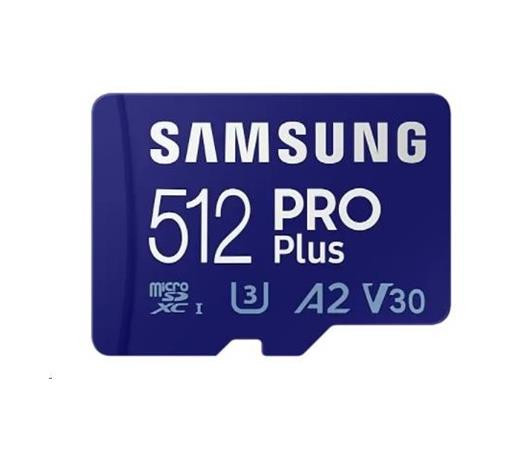Samsung/micro SDXC/512GB/180MBps/Class 10/+ Adaptér/Modrá
