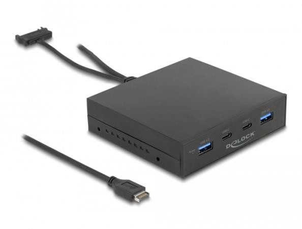 Delock 3.5” USB 3.2 Gen 2 přední panel 2 x USB Type-C™ + 2 x USB Typ-A