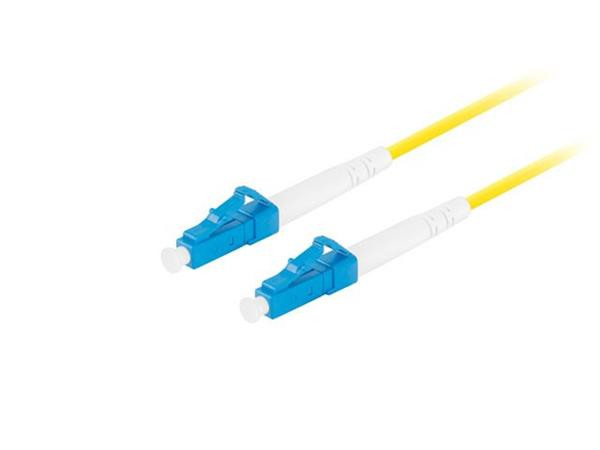 LANBERG optický patch cord SM LC/UPC-LC/UPC simplex 10m LSZH G657A1 průměr 3mm, barva žlutá  