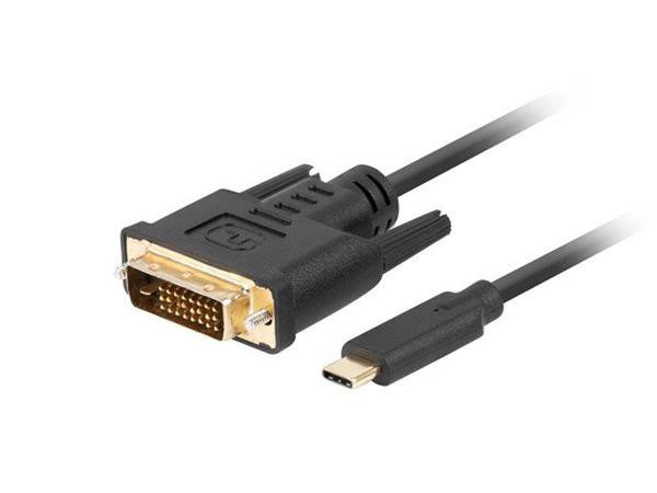 Lanberg USB-C(M)->DVI-D(24+1)(M) kabel 1,8m černá  