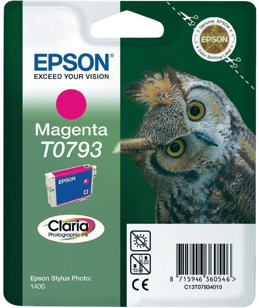 Epson inkoustová náplň/ C13T07934010/ StylusPhotoR1400/ Magenta