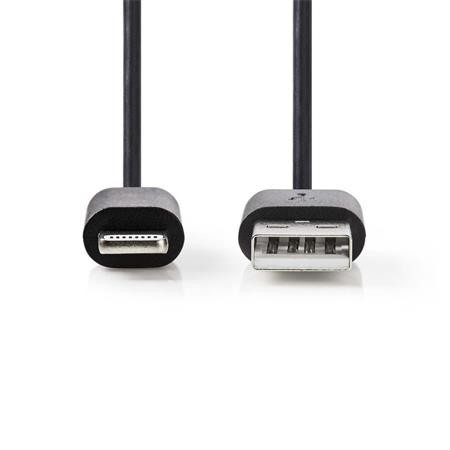 Nedis CCTB39650AL10 - Lightning Kabel| Apple Lightning 8pinový | USB-C™ Zástrčka | 1 m | Hliník / Stříbrná
