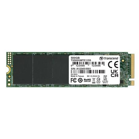 TRANSCEND TS500GMTE115S - 500GB, M.2 2280,PCIe Gen3x4, NVMe, TLC, DRAM-less