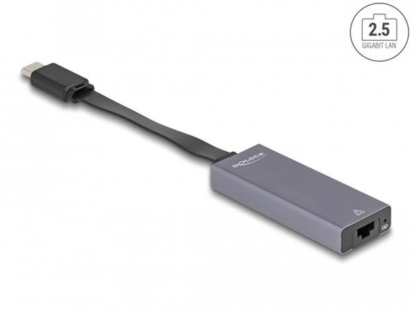 Delock Adaptér USB Type-C™ sítě 2,5 Gigabit LAN, tenký