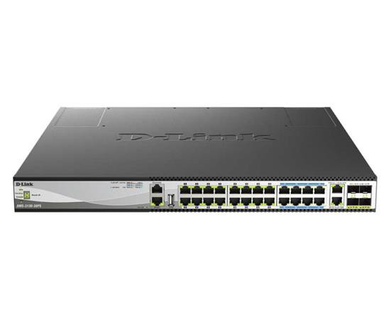 D-Link DMS-3130-30PS/E 30-Port Multi-Gigabit PoE Smart Managed Switch 16x 100M/1/2,5GBASE-T PoE+ 8 portů PoE++ 100M 2x 1