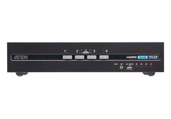 Aten CS1144H4C-AT-G 4-Port USB HDMI Dual Display Secure KVM Switch with CAC (PSD PP v4.0 Compliant)