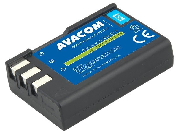 AVACOM Náhradní baterie Nikon EN-EL9, EN-EL9A, EN-EL9E Li-Ion 7.2V 1100mAh 7.9Wh