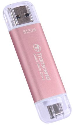 Transcend ESD310P 512GB, External SSD, USB 10Gbps, Type C/A