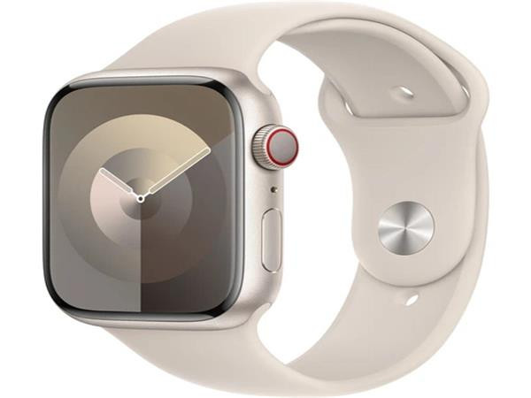 Apple Watch Series 9 Cellular 45mm Hvězdně bílý hliník s hvězdně bílým sportovním řemínkem S/M