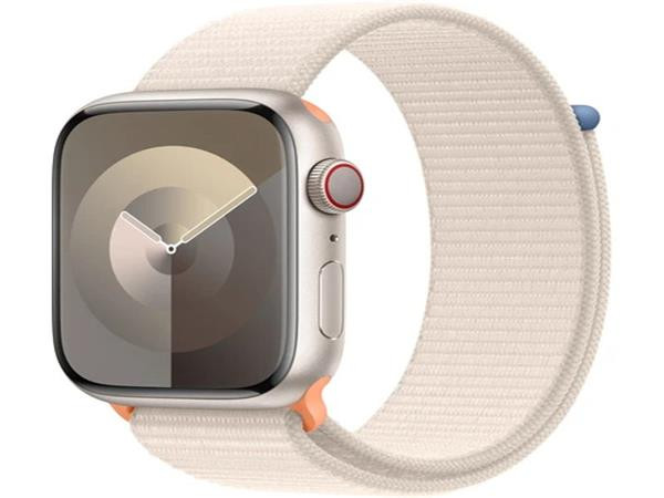 Apple Watch Series 9 Cellular 45mm Hvězdně bílý hliník s hvězdně bílým provlékacím řemínkem