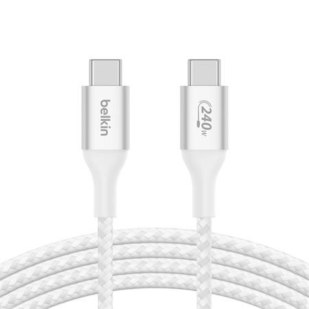 Belkin BOOST CHARGE™ USB-C/USB-C kabel 240W, 1m, bílý - odolný