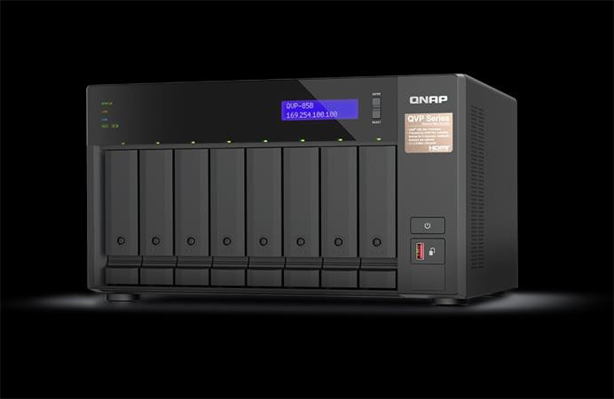 QNAP NVR QVP-85B (6core 4,4GHz, 32GB RAM, 8xSATA, 2xGbE, 2xM.2 NVMe Gen4, 2xPCIe, kamery: 8 (max 64)