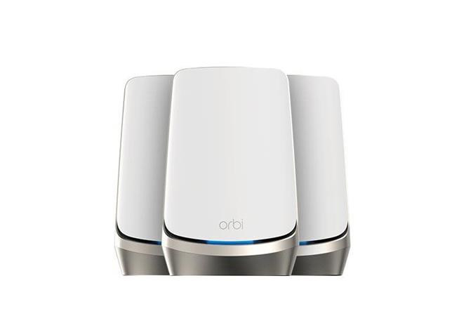 Netgear Orbi 960 Series Quad-Band WiFi 6E Mesh System, 10.8Gbps, 10 Gig Port, 3-Pack