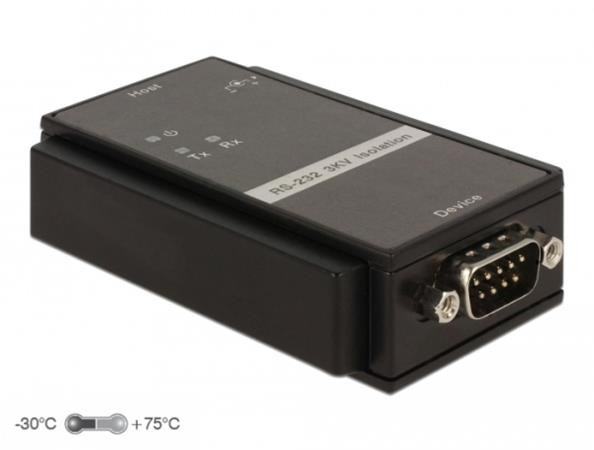 Delock Converter RS-232 > RS-232 with 3 kV Isolation 600 W power surge