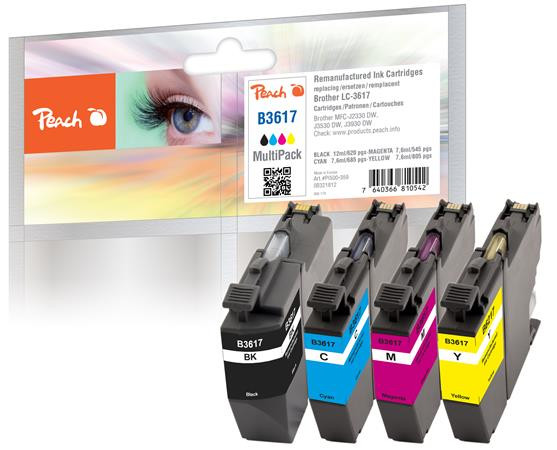 PEACH kompatibilní cartridge Brother LC-3617 MultiPack bk, c, m, y