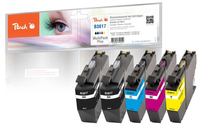 PEACH kompatibilní cartridge Brother LC-3617 MultiPack Plus 2xbk, c, m, y