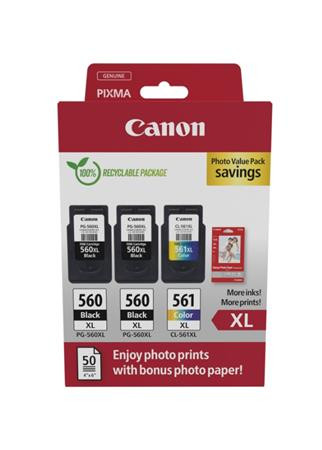 Canon cartridge PG-560XLx2/CL-561XL PVP / 2x Black+Color / 2x400str+1x300str.