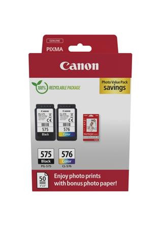 Canon cartridge PG-575/CL-576 PVP / Black + Color / 1x5,6ml + 1x6,2ml