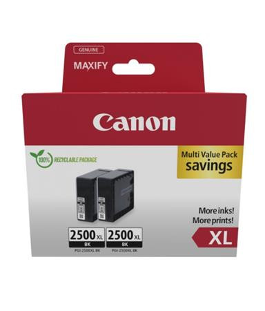Canon cartridge INK PGI-2500XL/Black/Twinpack / 2500str.
