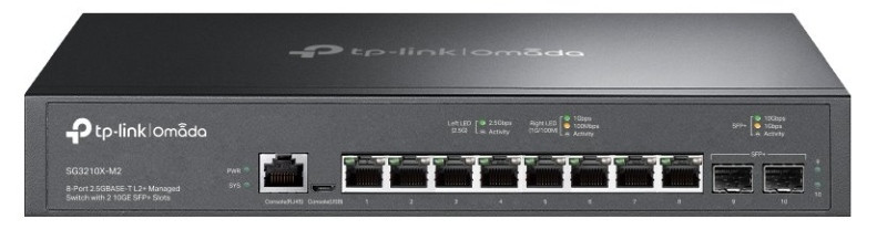 TP-Link SG3210X-M2 Switch L2+ Managed, 8x 2,5GLAN,  2x SFP+, Omada SDN