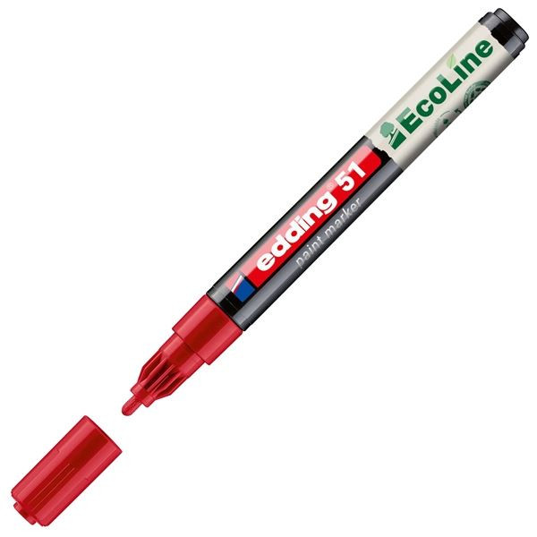 Lakový popisovač Edding EcoLine 51, červený