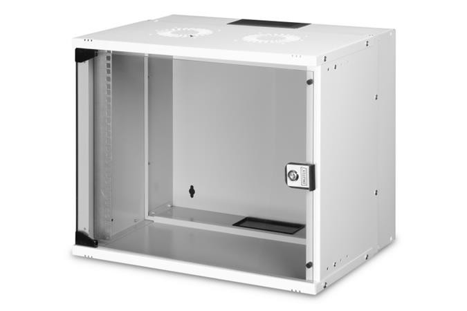 DIGITUS DN-49204 Nástěnná skříň 9U, SOHO PRO, nesmontovaná, 19", 460 x 540 x 400 mm, šedá (RAL 7035)
