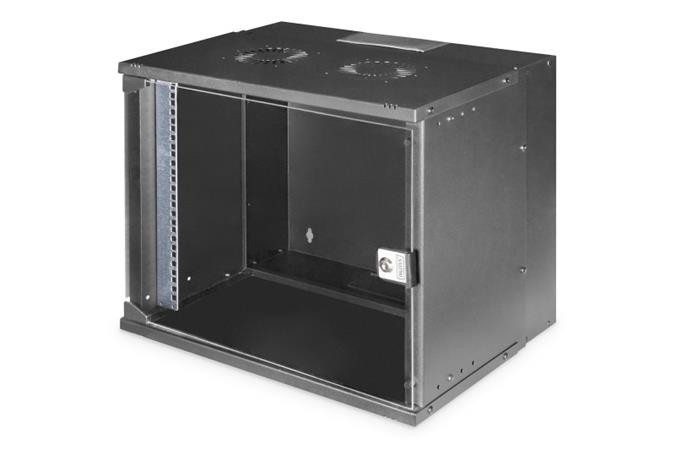 DIGITUS DN-49205 Nástěnná skříň 9U, SOHO PRO, nesmontovaná, 19", 460 x 540 x 400 mm, černá (RAL 9005)