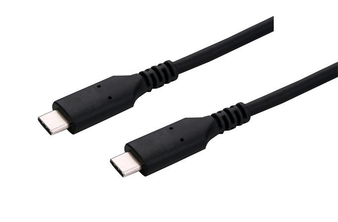 C-TECH Kabel USB 4.0, Type-C (CM/CM), PD 100W, 40Gbps, 1m, černý