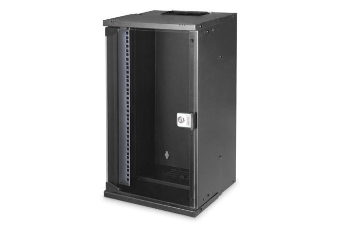 DIGITUS DN-49105 Nástěnná skříň 12U, SOHO PRO, nesmontovaná, 10", 595 x 315 x 300 mm, černá (RAL 9005)