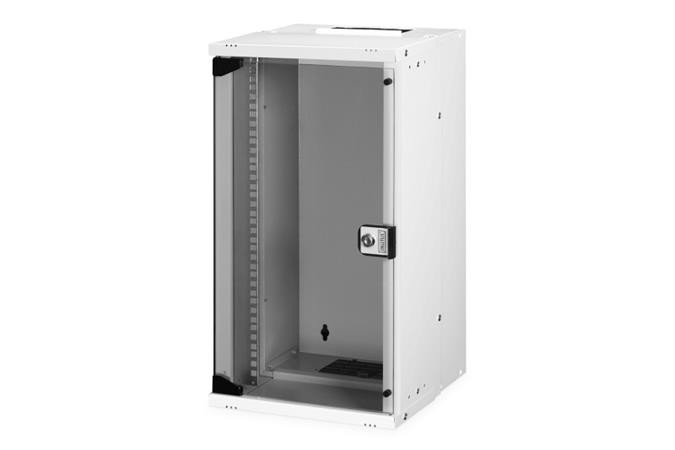 DIGITUS DN-49104 Nástěnná skříň 12U, SOHO PRO, nesmontovaná, 10", 595 x 315 x 300 mm, šedá (RAL 7035)