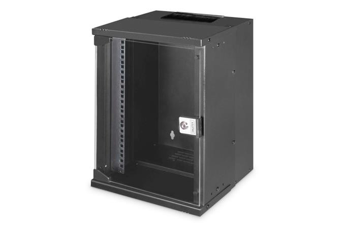 DIGITUS DN-49103 Nástěnná skříň 9U, SOHO PRO, nesmontovaná, 10", 460 x 315 x 300 mm, černá (RAL 9005)