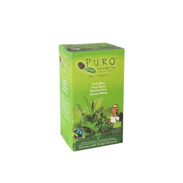 Bylinný čaj Puro - Máta, bio, Fair trade,25x 1,5 g