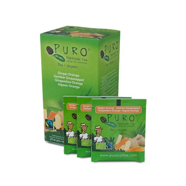 Ovocný čaj Puro pomeranč,zázvor,Fairtrade,25x1,5 g