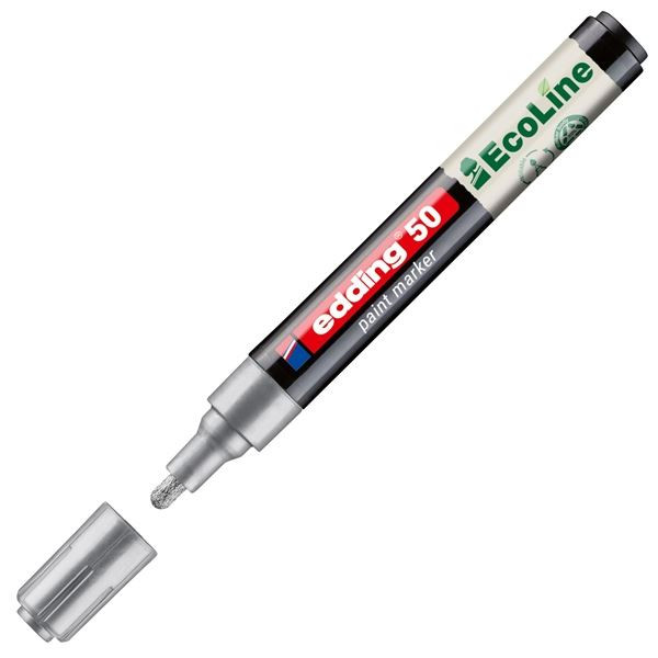 Lakový popisovač Edding EcoLine 50, stříbrný
