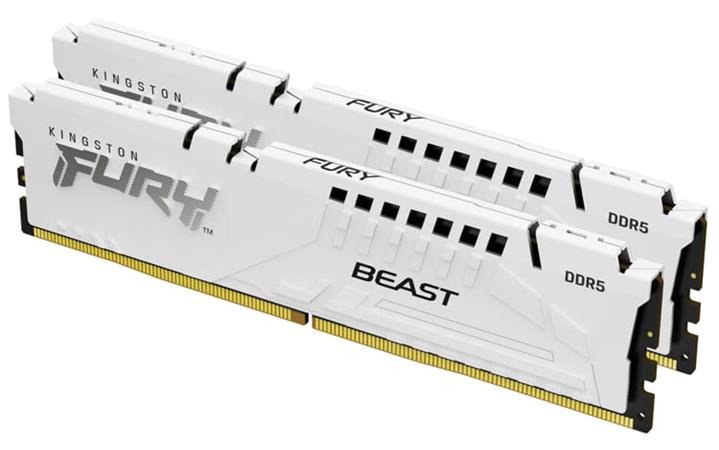 KINGSTON 32GB 6000MT/s DDR5 CL30 DIMM (Kit of 2) FURY Beast White RGB EXPO