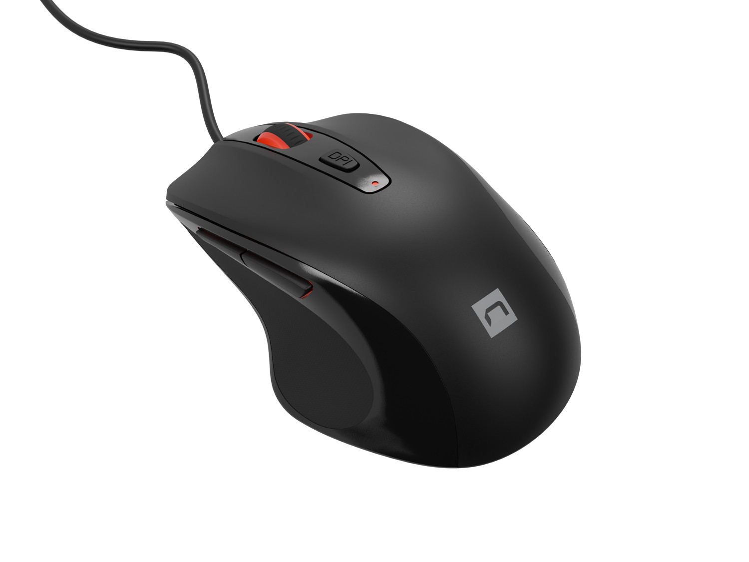 Natec optická myš PIGEON 2/4 000 DPI/Kancelářská/Optická/4 000 DPI/Drátová USB/Černá
