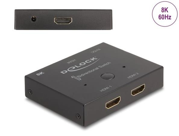Delock HDMI 2 - 1 obousměrný Switch 8K 60 Hz