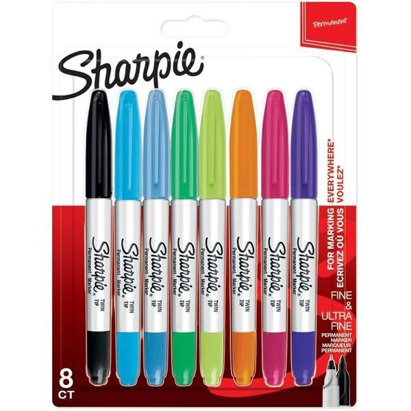 Permanentní popisovač Sharpie Twin, sada 8 barev
