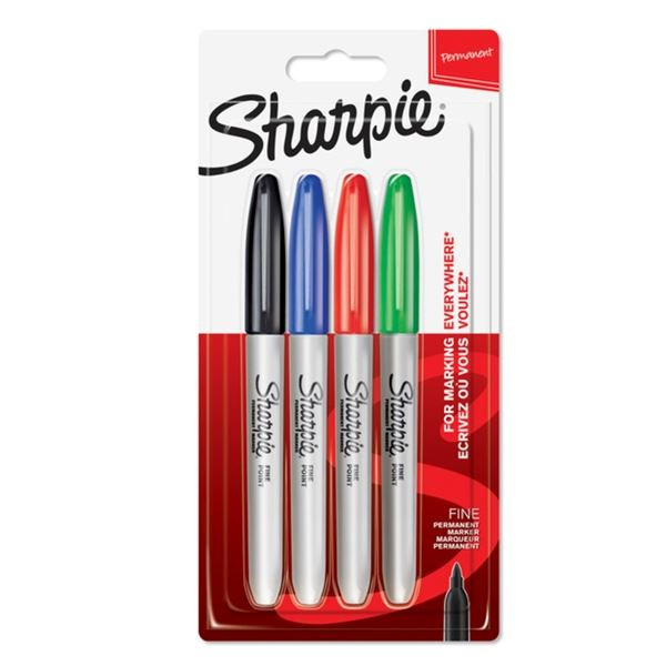 Permanentní popisovač Sharpie Fine, sada 4 barev