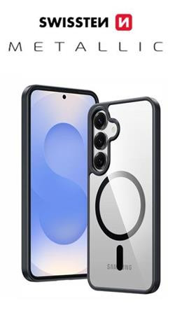 SWISSTEN POUZDRO CLEAR JELLY MagStick METALLIC PRO IPHONE 16 PRO ČERNÉ