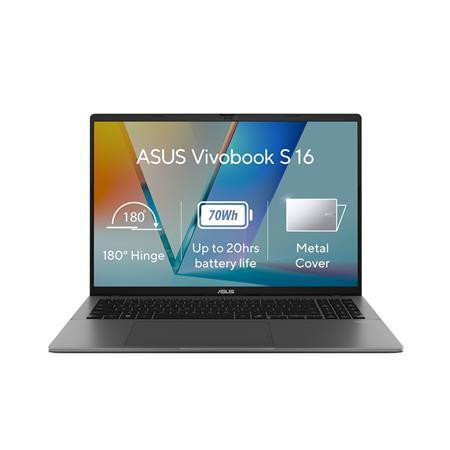 ASUS Vivobook S16 - Intel Ultra 5 Processor 225H/16GB/512GB SSD/16"/WUXGA/IPS/2y PUR/Win 11 Home/šedá