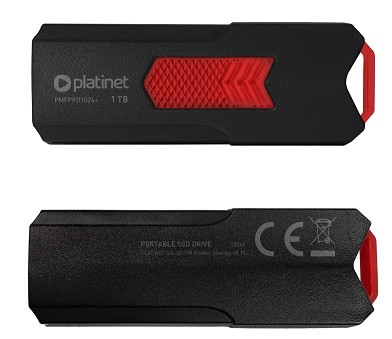 PLATINET přenosný SSD disk  USB 3.2 R/W UP TO 400MB/s 1TB černá