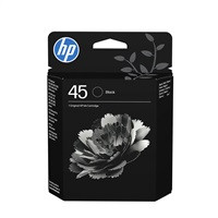 HP 45 Black Ink Cart, 42 ml, 51645AE (930 pages)
