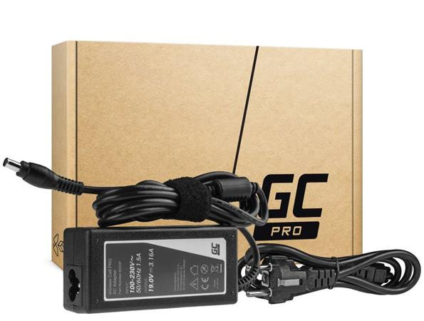 Green Cell PRO Charger / AC Adapter 19V 3.16A 60W for Samsung R519 R719 RV510 NP270E5E NP275E5E NP300E5A NP300E5E NP300E5C