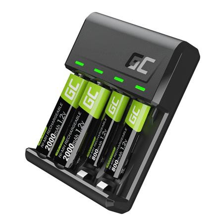 Green Cell GC VitalCharger set a dobíjecí baterie NiMH 2x AA 2000mAh 2x AAA 800mAh